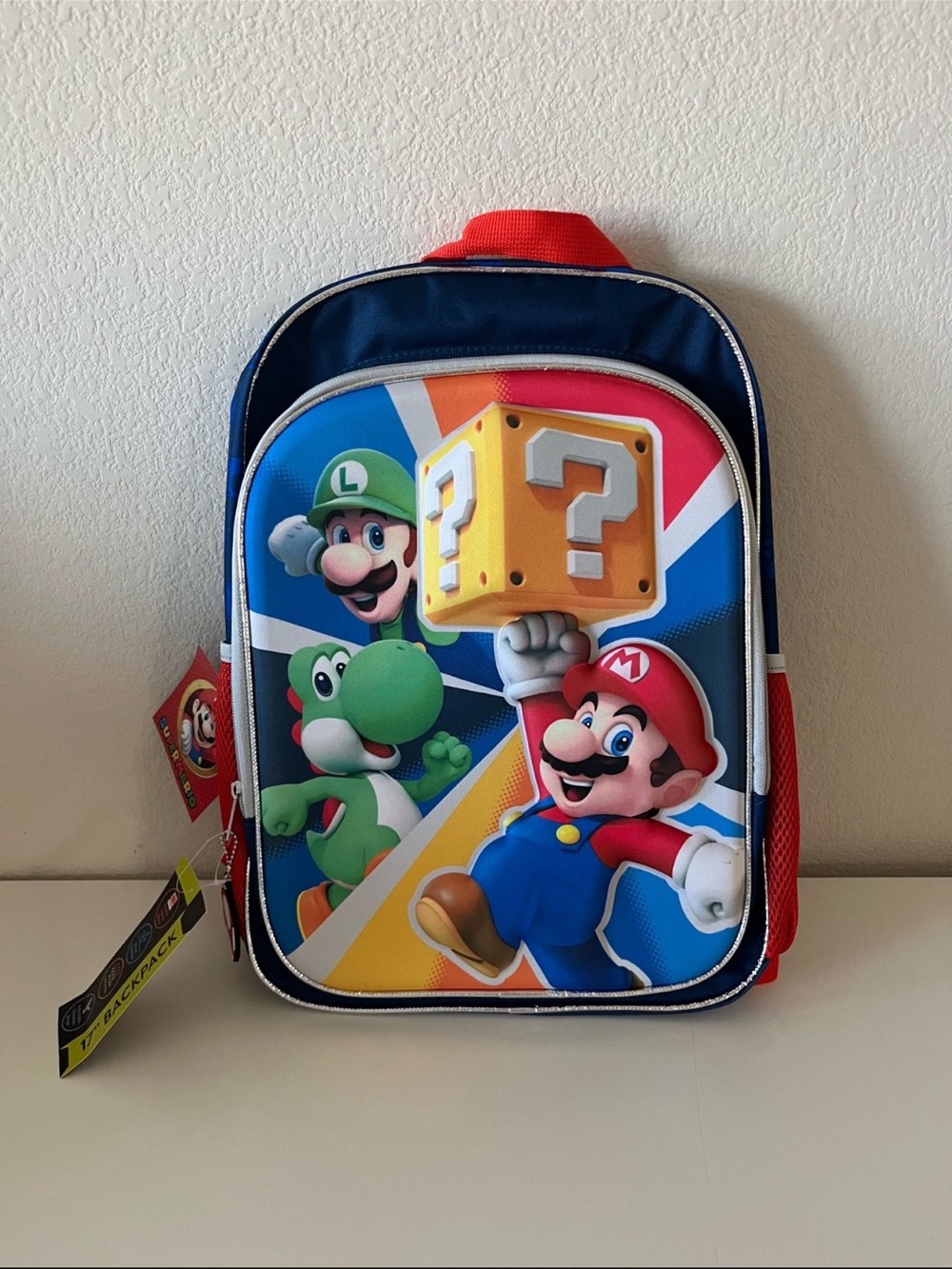 Nintendo Super Mario Kids Backpack - Red, Blue